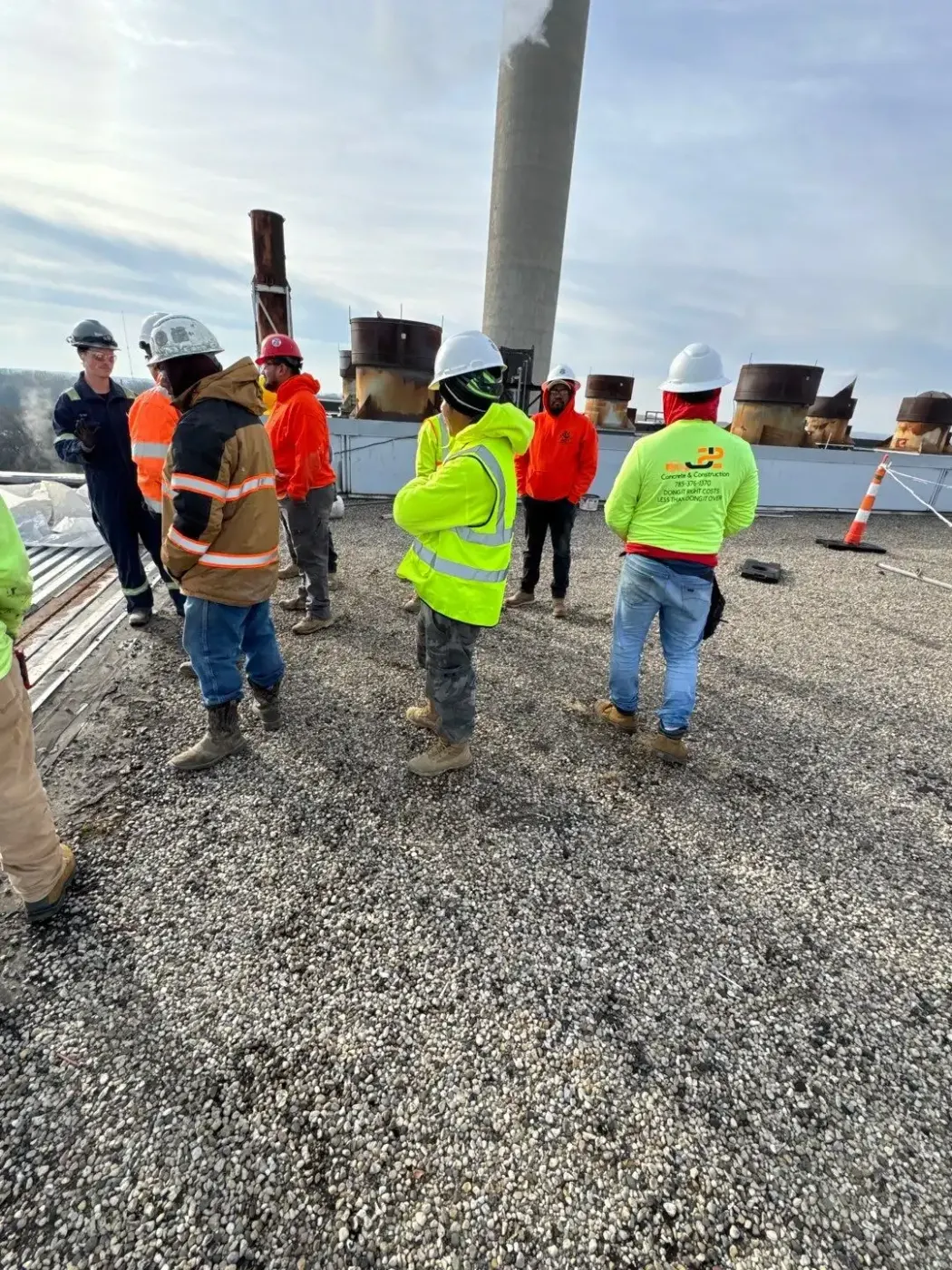 Commercial roof inspection documented in Lake Station